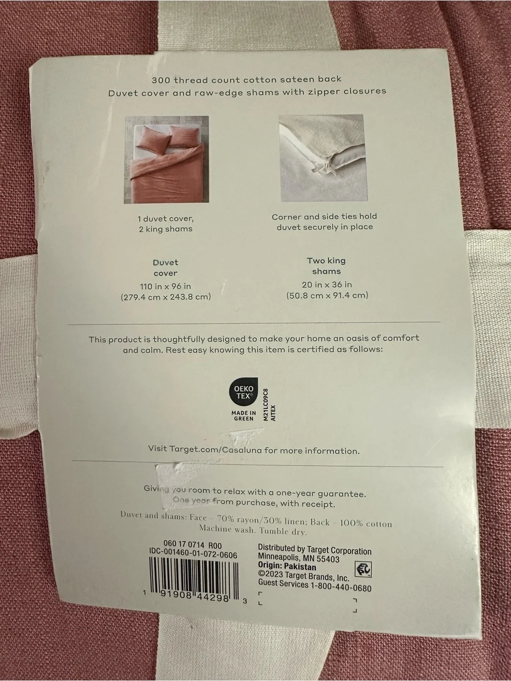 Casaluna King Heavyweight Linen Blend Duvet Set